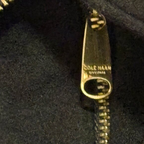 Cole Haan Signature Womens Asymmetrical Belted Full Zip Wool Coat Size 8 Black - Picture 15 of 16